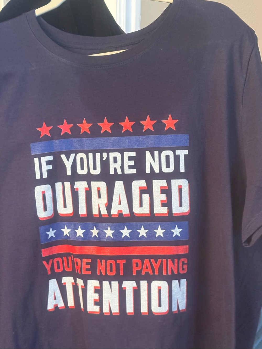 Adult men or women’s Graphic Tee - Navy Blue Patriotic Message